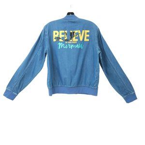 Oh My Disney Believe In Your Inner Mermaid Ariel Full Zip Jacket Womens L